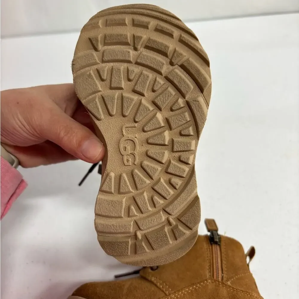 UGG Kids' Canoe III Weather chukka boots in chestnut suede Child Size 7